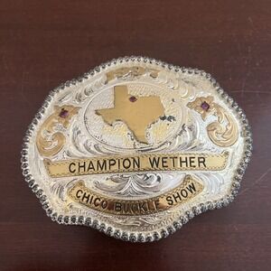 Vintage 1997 Chico Buckle‎ Show Wrangler Champion Belt Buckle Texas